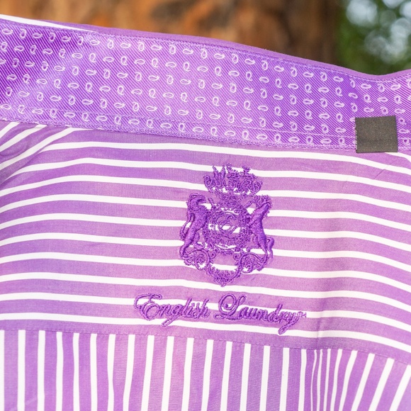ENGLISH LAUNDRY Dress Shirt (purple Striped) - Picture 5 of 5